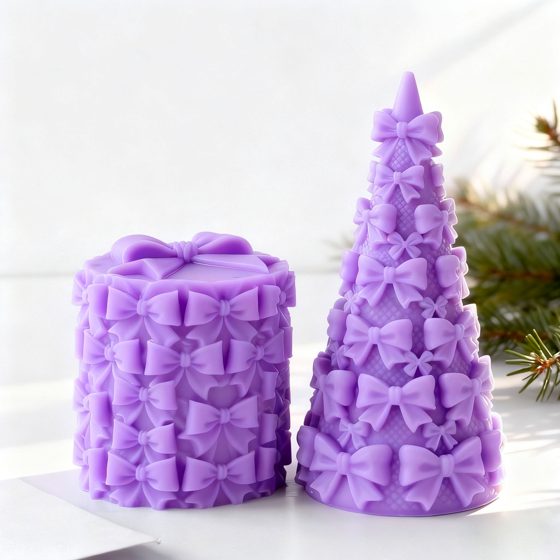 Candle Supplies Storage - 3D Bow Tie Christmas Tree Gift