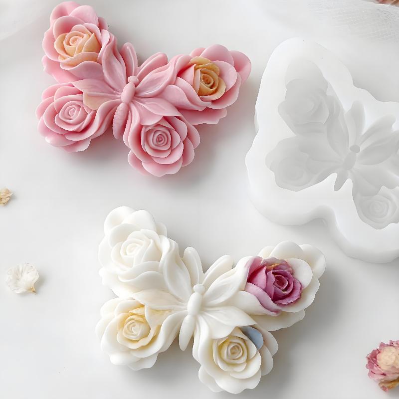 Candle Supplies Storage - DIY Rose Butterfly Form Silicone Mold