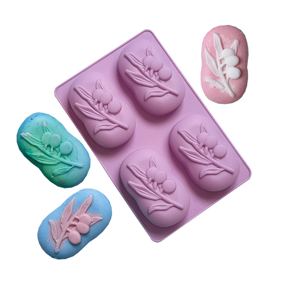 4 Cavities Oval Olive Tree Sil - Candle Supplies Storage 评论和价格
