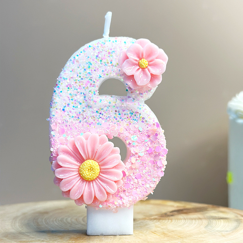 Creative pink flower birthday  - Candle Supplies Amazon 评论和价格