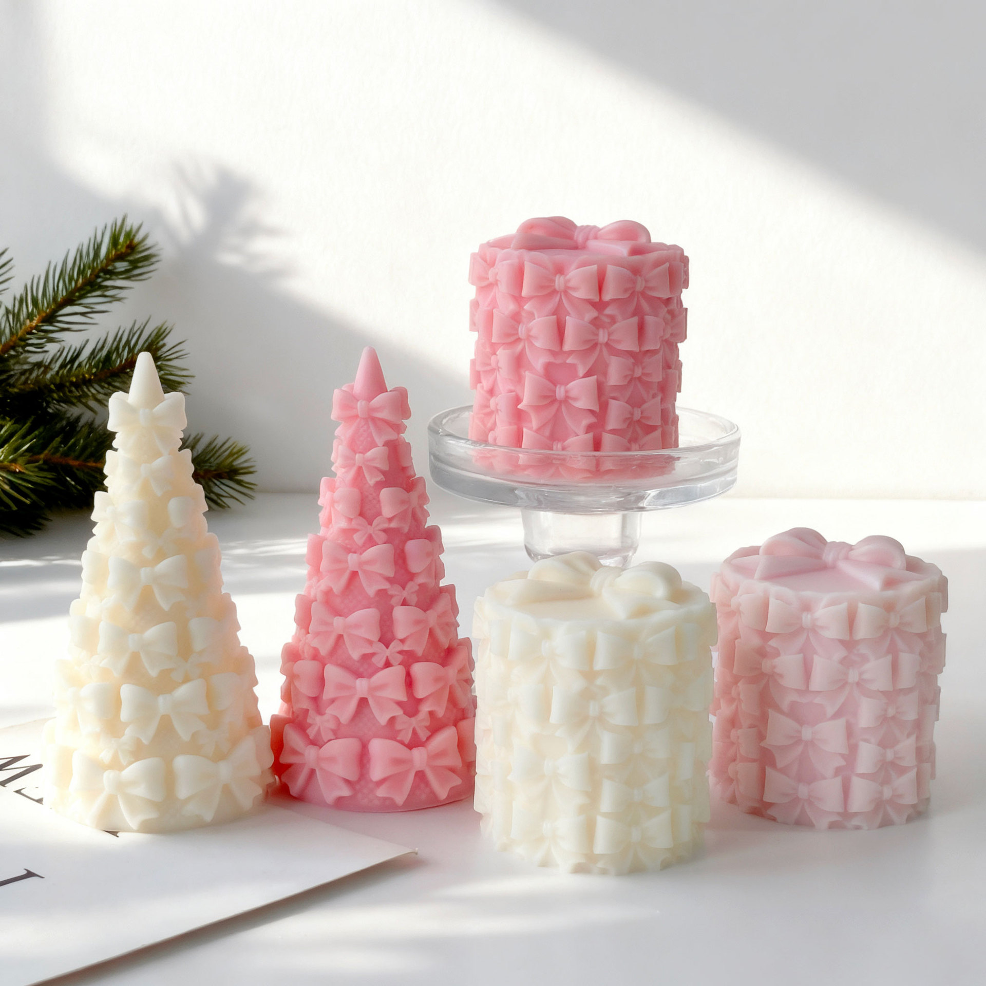 3D Bow Tie Christmas Tree Gift - Candle Supplies Storage 评论和价格