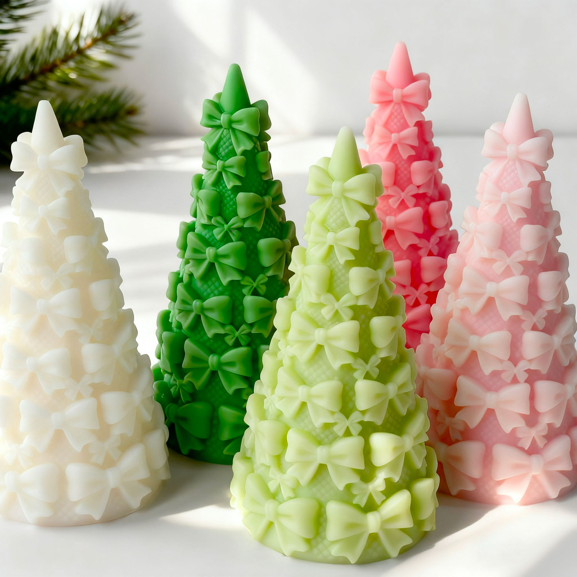3D Bow Tie Christmas Tree Gift - Candle Supplies Storage 评论和价格