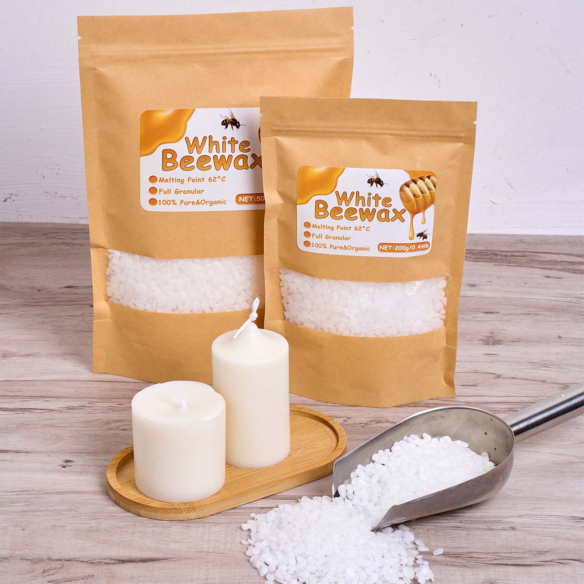 1000g White Beeswax DIY Candle - Candle Supplies Beeswax 评论和价格