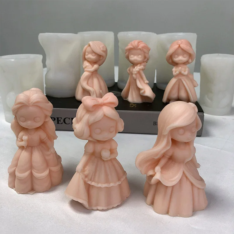 6 Princess Doll Silicone Candl - Candle Supplies Storage 评论和价格