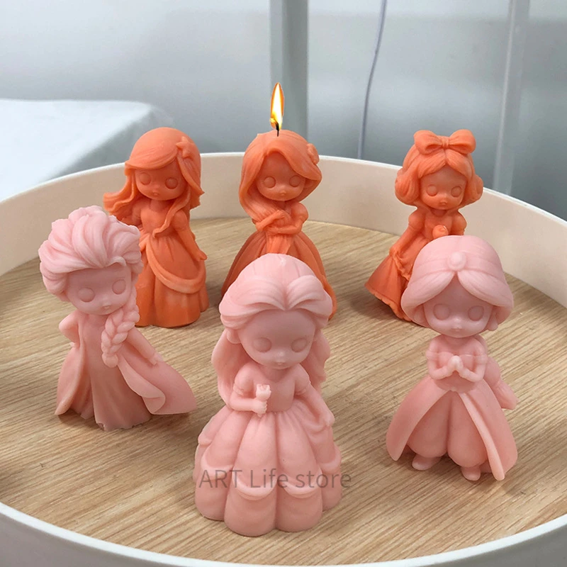 6 Princess Doll Silicone Candl - Candle Supplies Storage 评论和价格