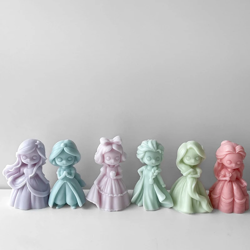 6 Princess Doll Silicone Candl - Candle Supplies Storage 评论和价格