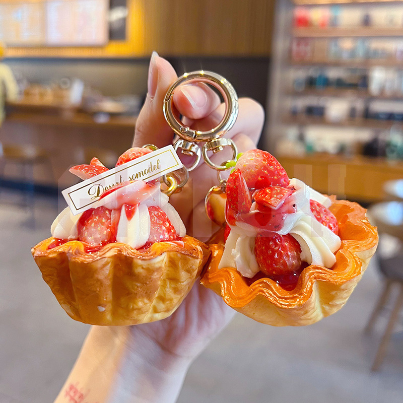 Creative PU Strawberry Egg Tar - Candle Shop 评论和价格