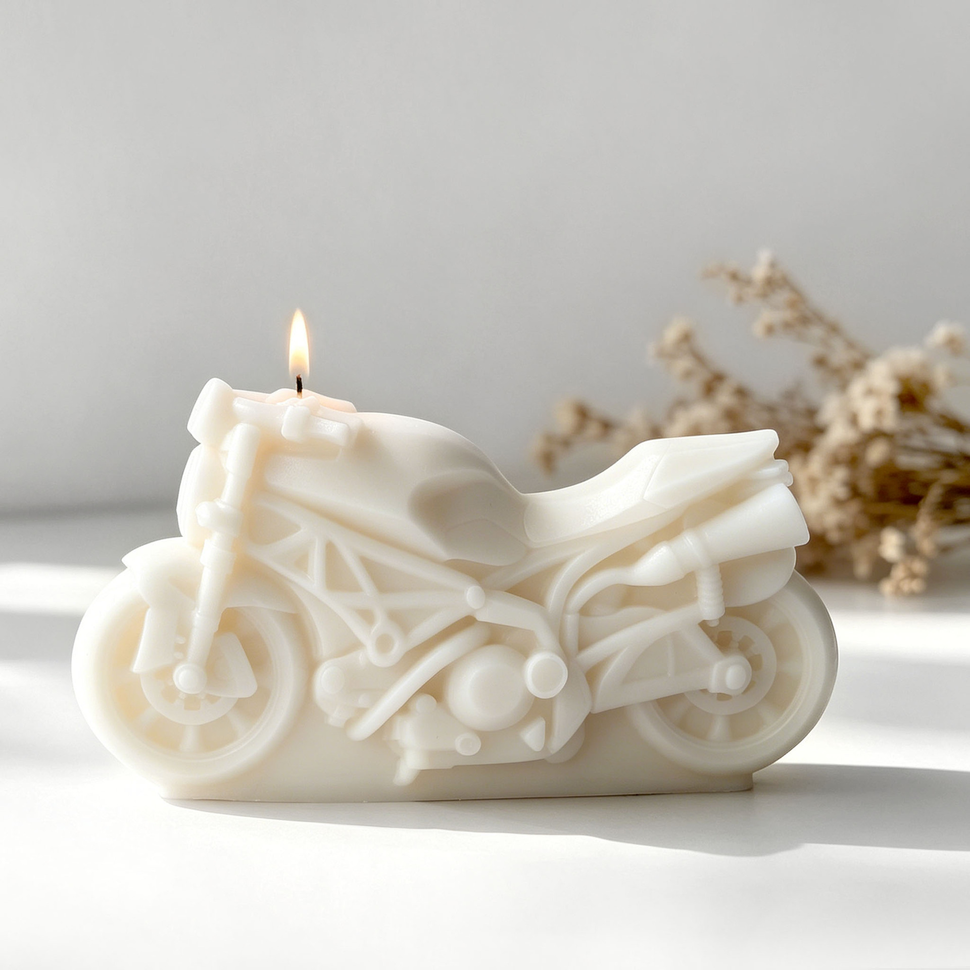Motorcycle Design Candle Silic - Candle Supplies Storage 评论和价格