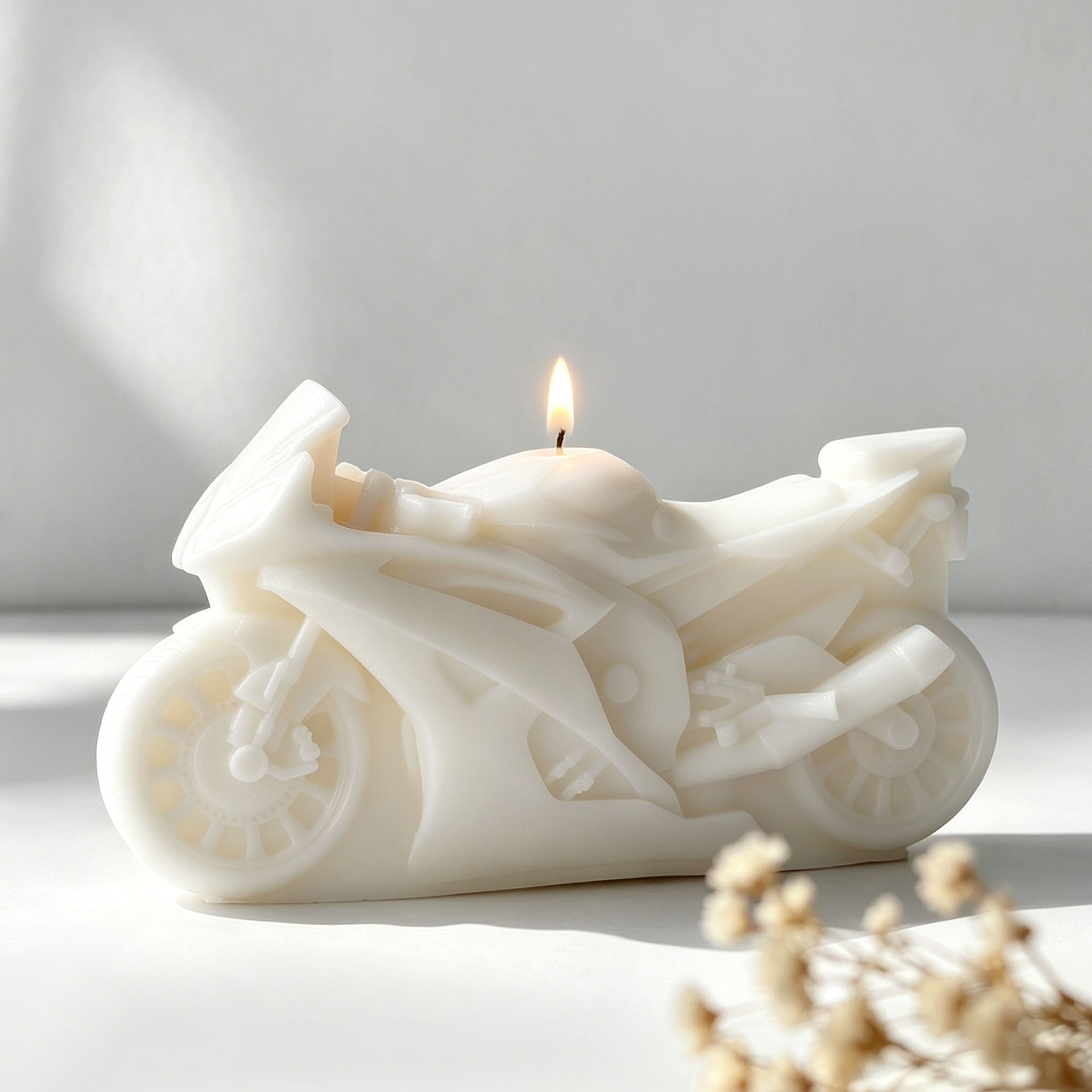 Motorcycle Design Candle Silic - Candle Supplies Storage 评论和价格