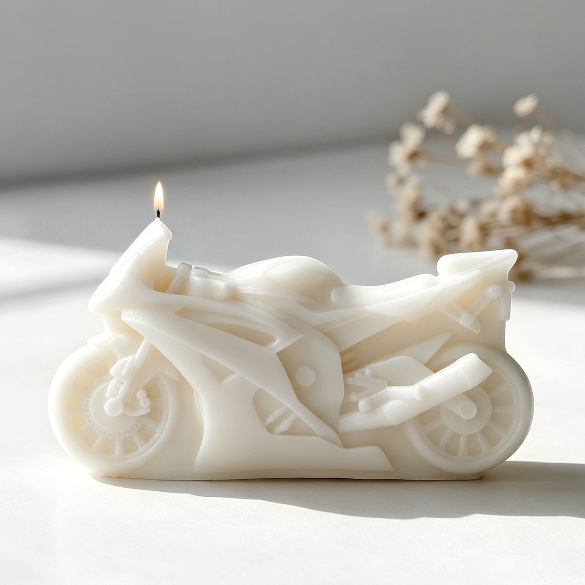Motorcycle Design Candle Silic - Candle Supplies Storage 评论和价格