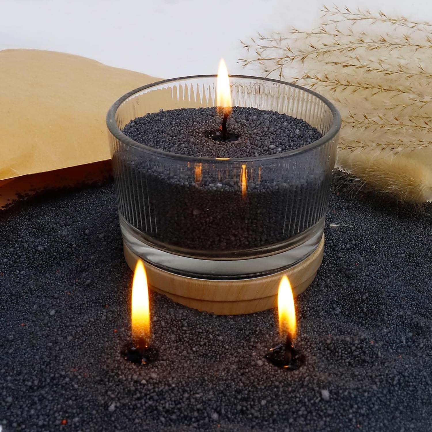 Black Candle Sand with Wick, 2 - Candle Supplies Storage 评论和价格