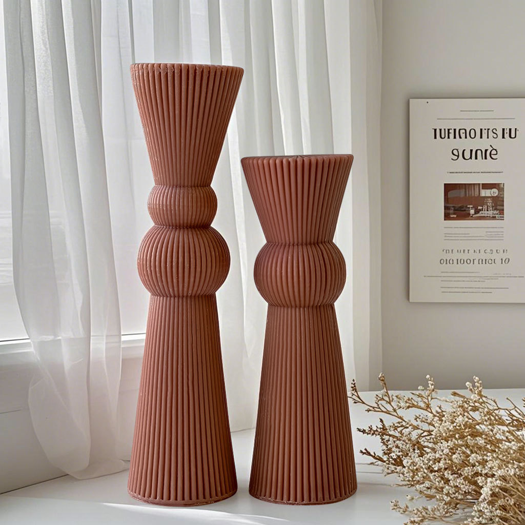 DIY Long Rod Striped Pillar Ca - Candle Supplies Storage 评论和价格